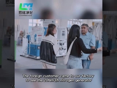 Cliente estrangeiro veio à fábrica para ver o gerador de nitrogênio de 20Nm3/h